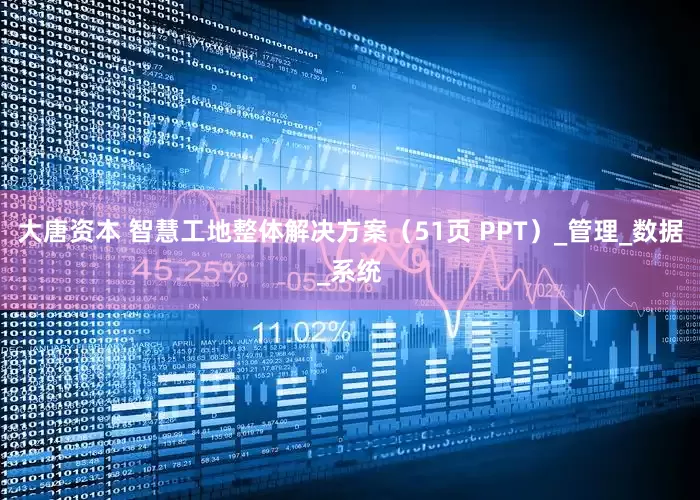 大唐资本 智慧工地整体解决方案（51页 PPT）_管理_数据_系统